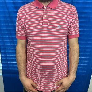 Vinyard Vines by Shep & Ian Men's SMALL Polo Shirt Pink RN 2318245